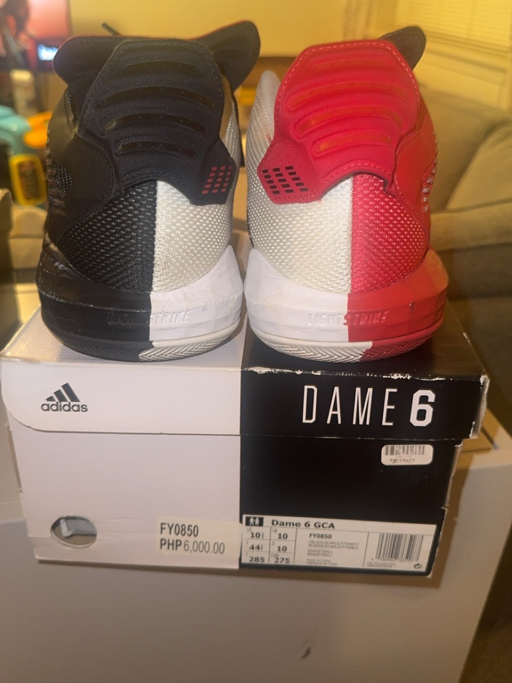 Adidas Dame 6 Men’s Basketball Shoes - Black/Red/White